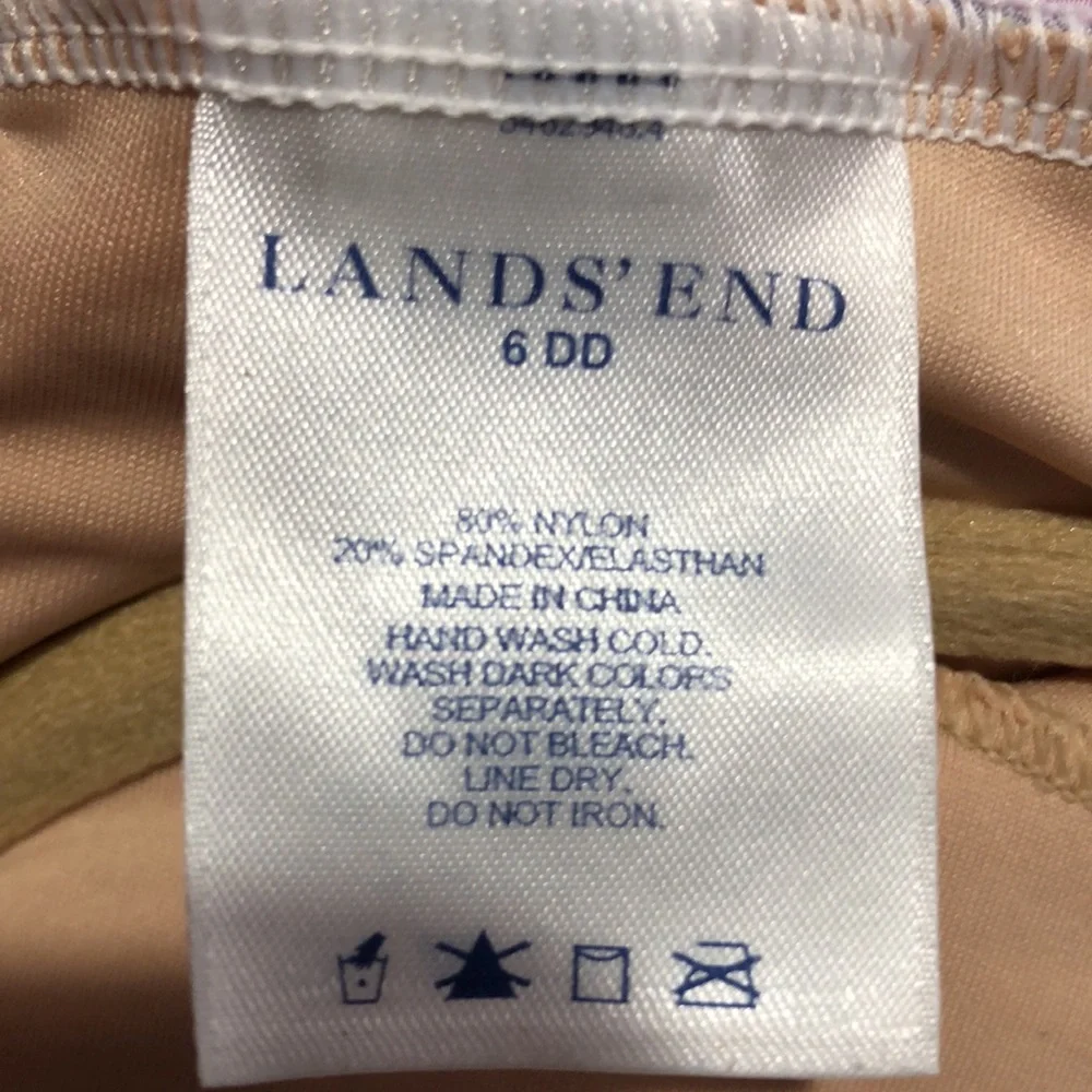 LANDS’ END | Women’s Floral Adjustable Gathered Front-Tie Ruched-Sides Bikini S